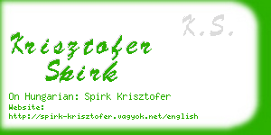 krisztofer spirk business card